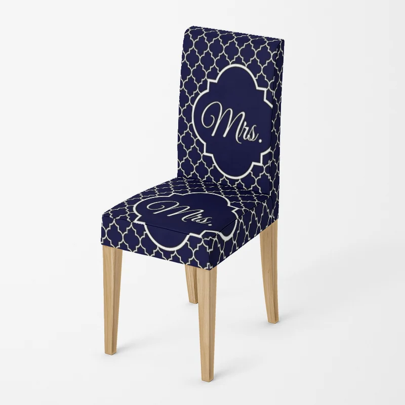 Housse de chaise Mrs Bleu