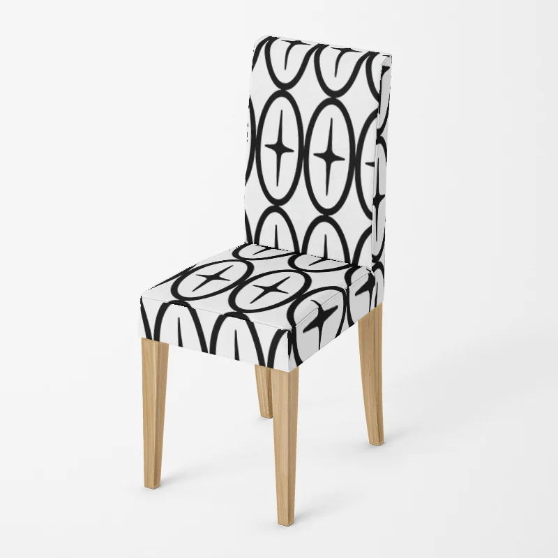 Housse de chaise Croix Blanc et Noir