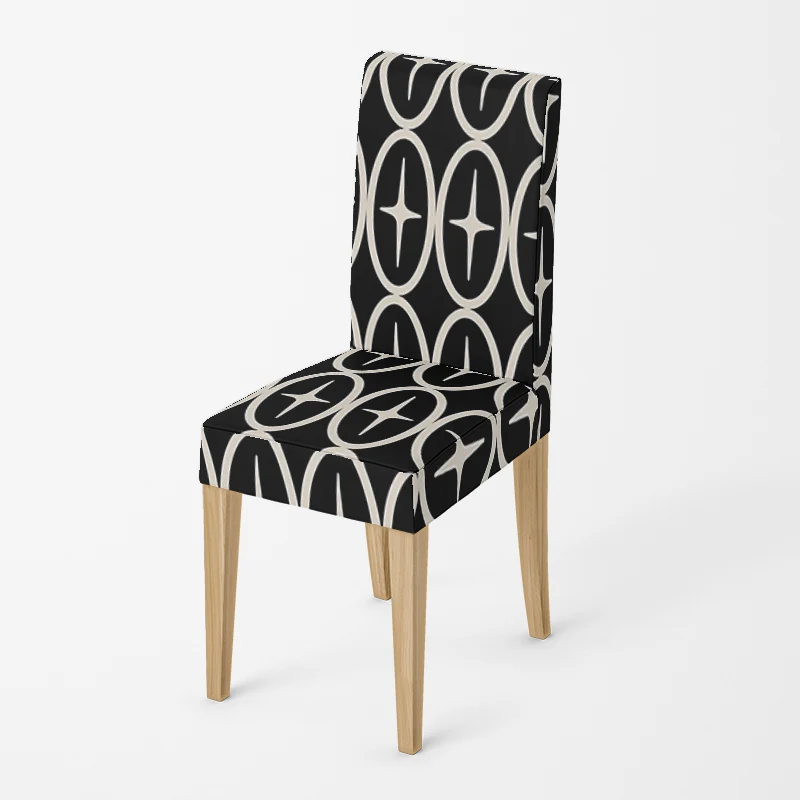 Housse de chaise Croix Noir et Blanc