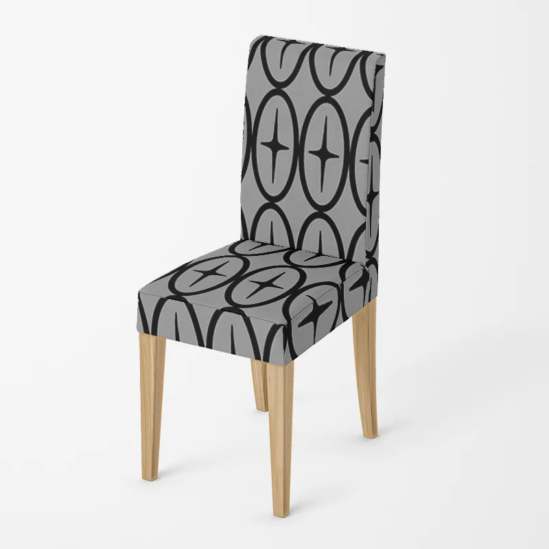 Housse de chaise Croix Gris