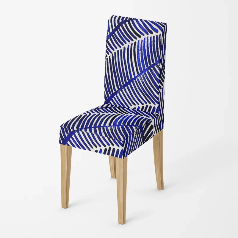 Housse de chaise Fougère Bleu