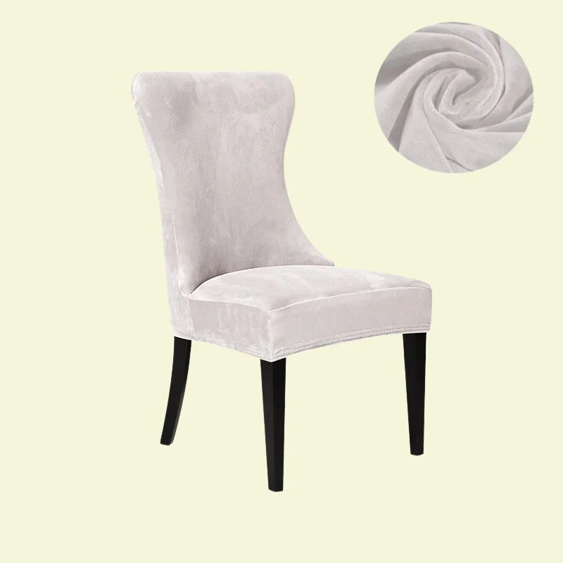 Housse chaise Scandinave Velours Blanche