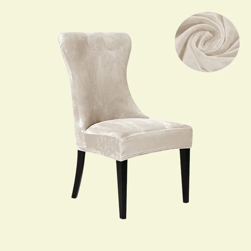 Housse chaise Scandinave Velours Beige Taupe