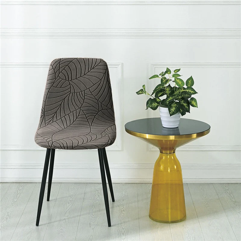 Housse chaise Scandinave Jacquard Grise