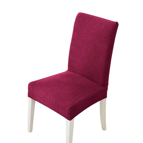 Housse de chaise en Jacquard Bordeaux
