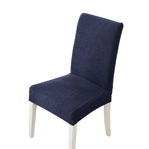 Housse de chaise en Jacquard Bleu Marine