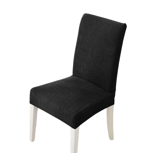 Housse de chaise en Jacquard Noir
