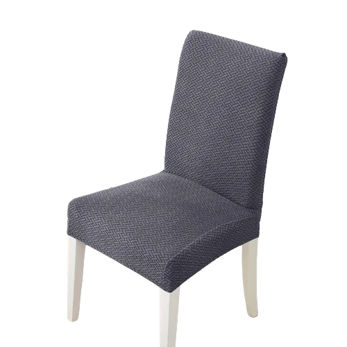 Housse de chaise en Jacquard Grise
