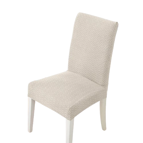 Housse de chaise en Jacquard Crème