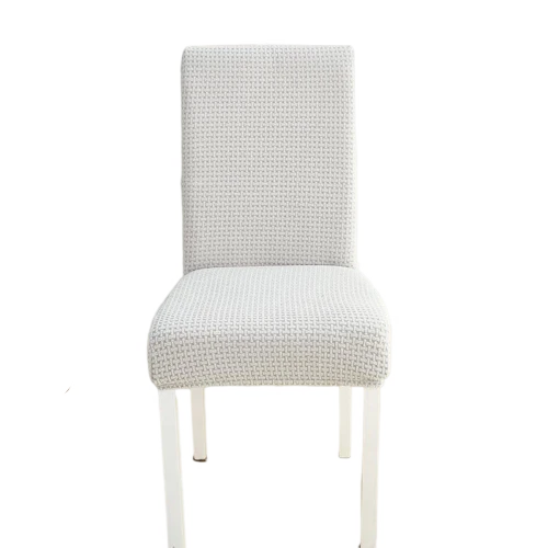 Housse de chaise en Jacquard Gris Clair