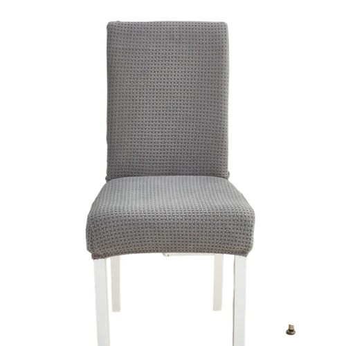 Housse de chaise en Jacquard Gris