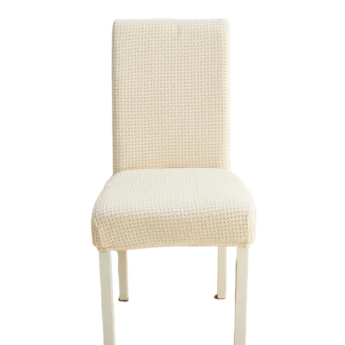 Housse de chaise en Jacquard Beige
