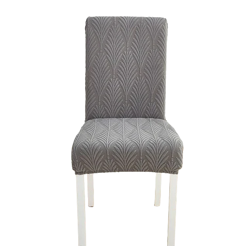 Housse de chaise Florale Grise