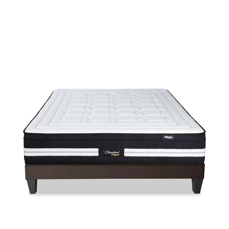 Ensemble Chambord - Matelas micro-ressorts moelleux + Sommier - 32 cm d'épaisseur