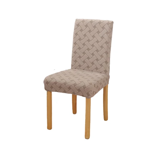 Housse de chaise en Jacquard Kaki Foncé