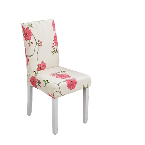 Housse de chaise Fleurie Rose