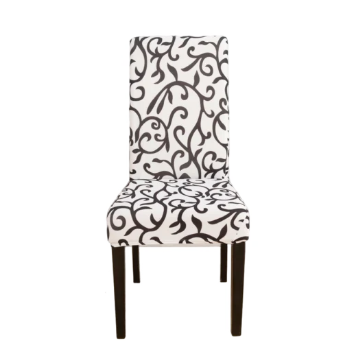 Housse de chaise Arabesque Noir et Blanc