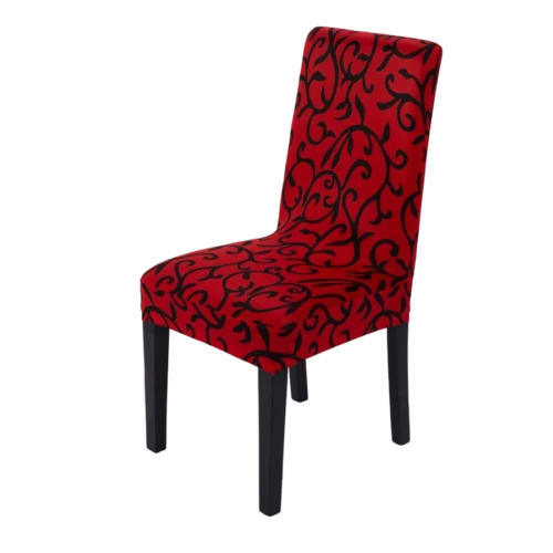 Housse de chaise Arabesque Rouge