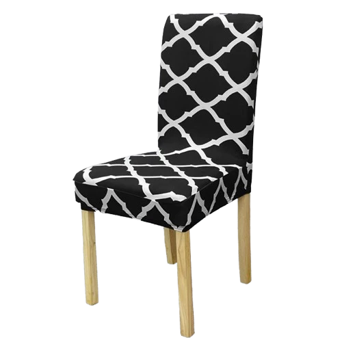 Housse de chaise Géométrique Noir