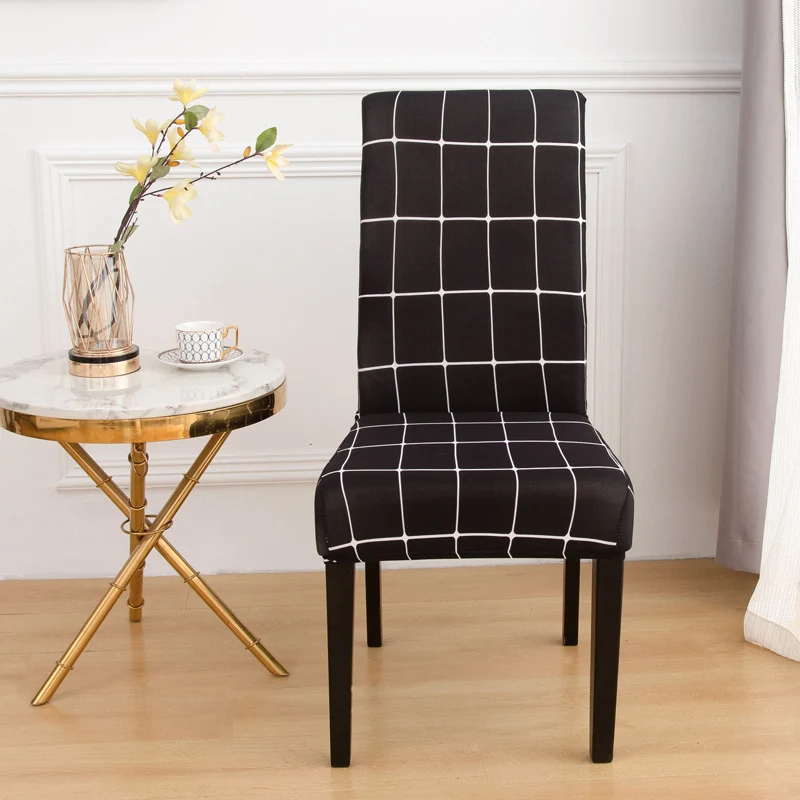 Housse de chaise Monochrome Noir et Blanc