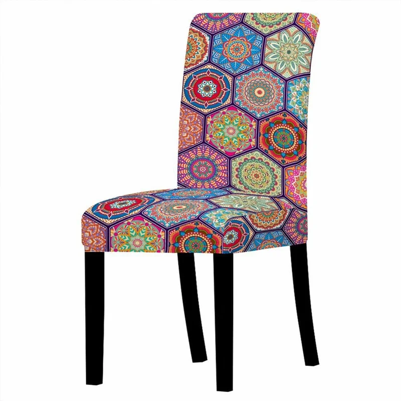 Housse de chaise Mandala Multicolore