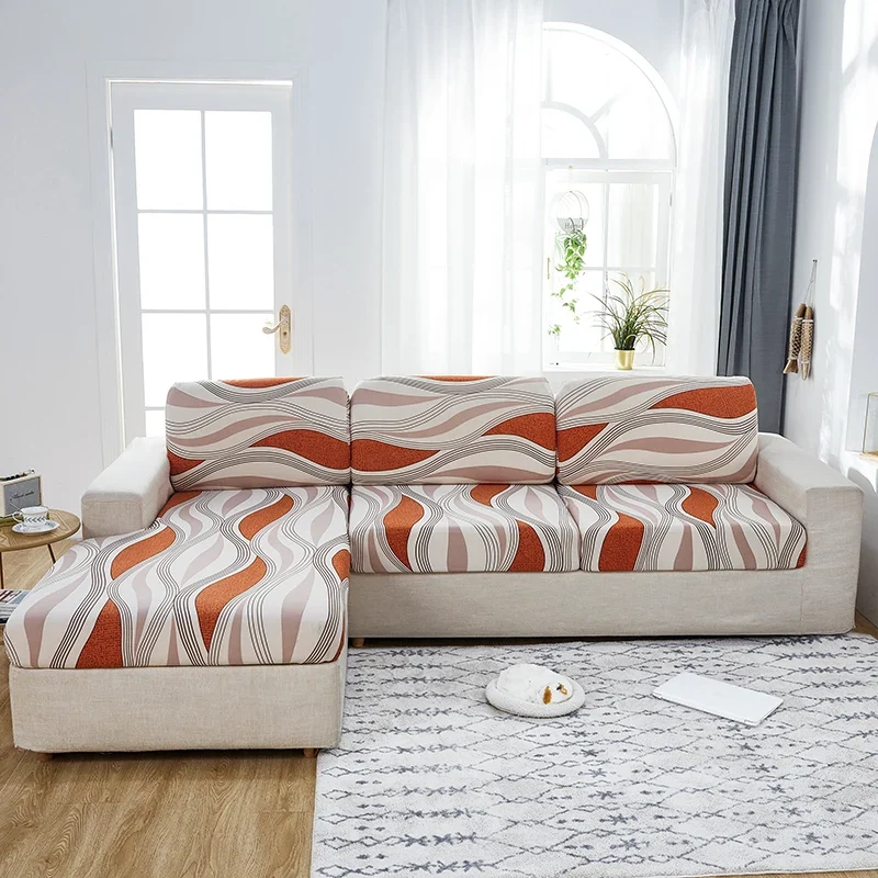 Housse de Coussin Canapé Imprimée Orange