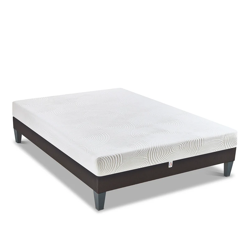 Ensemble Vosges - Matelas mousse haute densité + Sommier - 15 cm d'épaisseur - Accueil équilibré, soutien ferme
