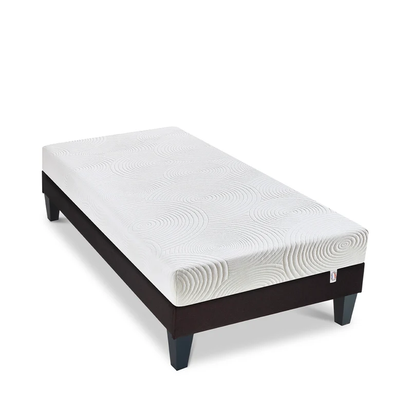 Ensemble Vosges - Matelas mousse haute densité + Sommier - 15 cm d'épaisseur - Accueil équilibré, soutien ferme
