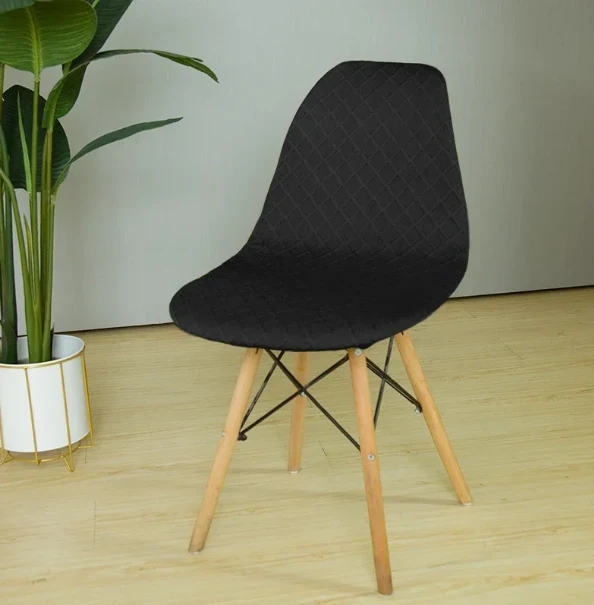 Housse chaise Scandinave Jacquard Noir