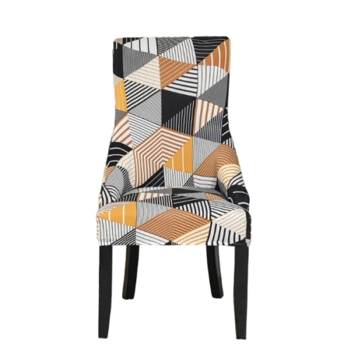 Housse de chaise Inclinée Géométrique Orange