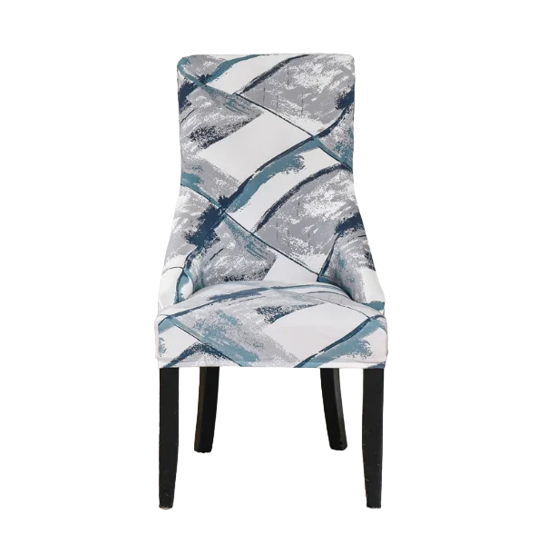 Housse de chaise Inclinée Imprimée Bleu Gris