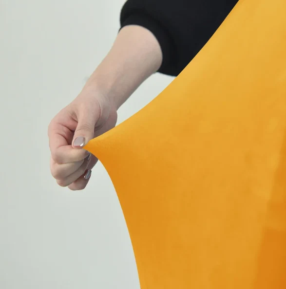 Housse de chaise Inclinée Velours Jaune Moutarde