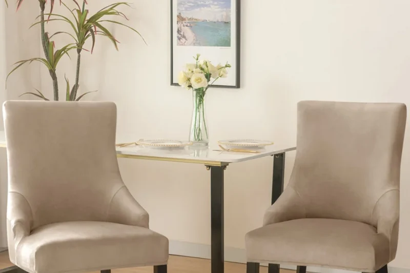 Housse de chaise Inclinée Velours Beige
