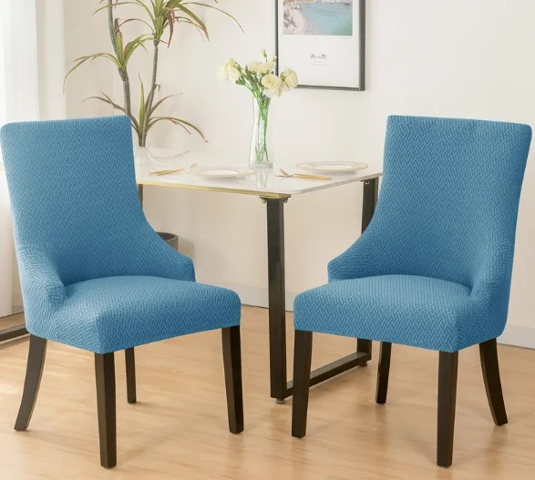 Housse de chaise Inclinée Bleu