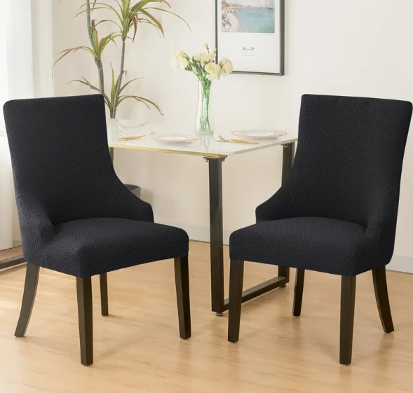 Housse de chaise Inclinée Gris Foncé