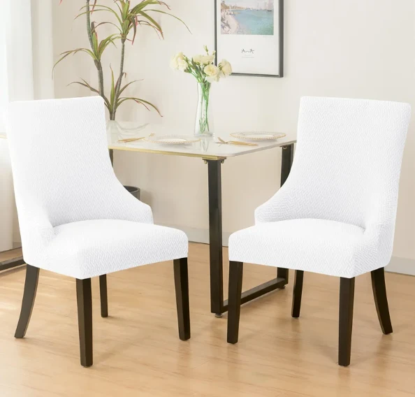 Housse de chaise Inclinée Blanc