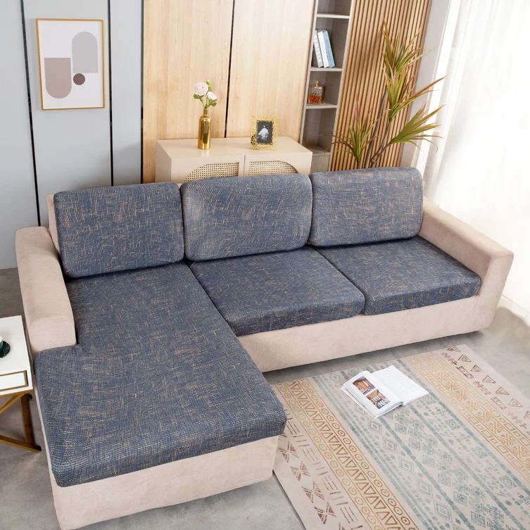 Housse de Coussin Canapé Imprimée Bleu