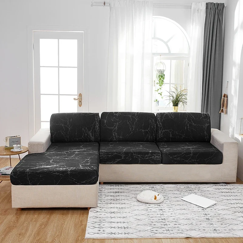 Housse de Coussin Canapé Imprimée Noir