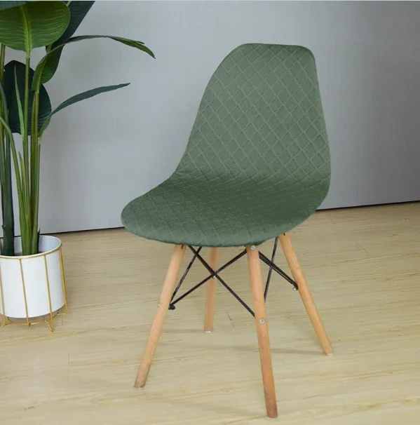 Housse chaise Scandinave Jacquard Vert