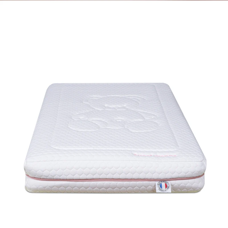 Matelas bébé Sweet Dreams Rose - Mousse déhoussable - Fabriqué en France - 14 cm d'épaisseur - Accueil moelleux