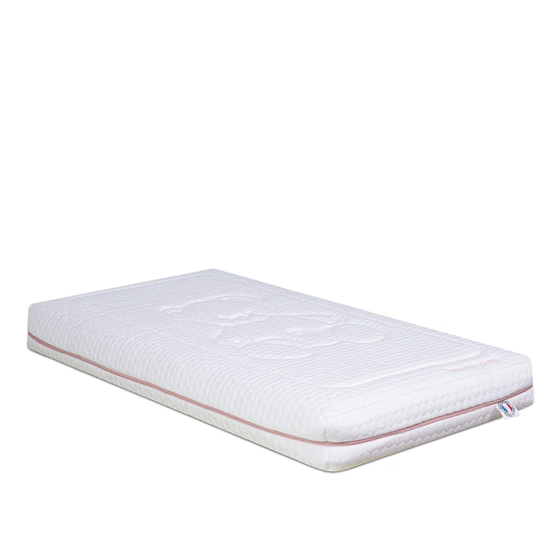 Matelas bébé Sweet Dreams Rose - Mousse déhoussable - Fabriqué en France - 14 cm d'épaisseur - Accueil moelleux