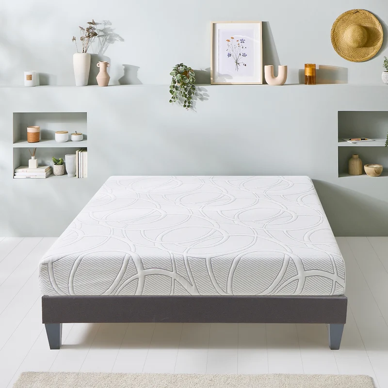Matelas Eupraxie - Mémoire de forme + gel - 7 zones de confort - Fabriqué en France - 21 cm d'épaisseur