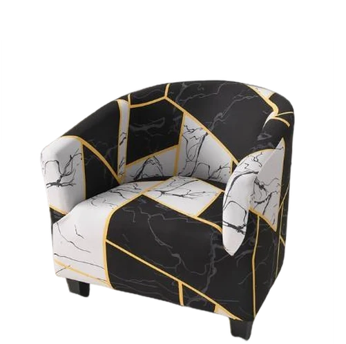 Housse fauteuil Cabriolet Géométrique Marbrée Noire