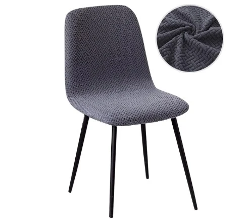 Housse de chaise Jacquard Gris