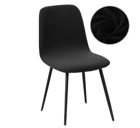 Housse de chaise Jacquard Noir
