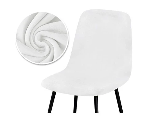 Housse de chaise Velours Blanc