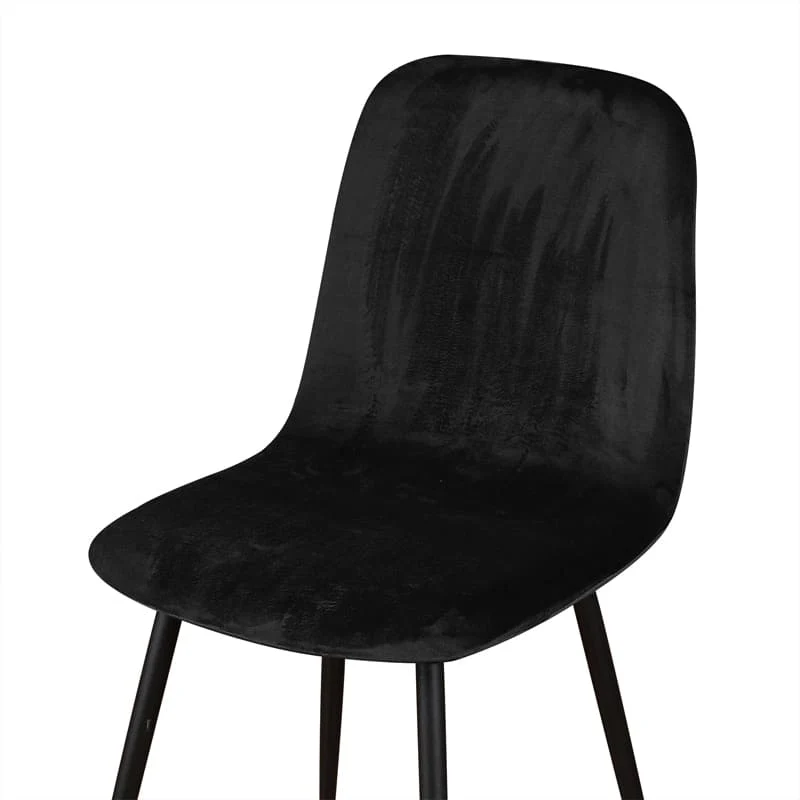 Housse de chaise Velours Noir