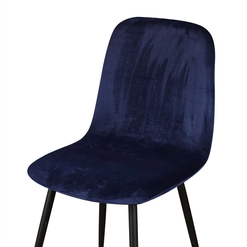 Housse de chaise Bleu marine Velours