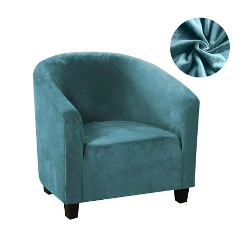 Housse fauteuil Cabriolet Velours Turquoise