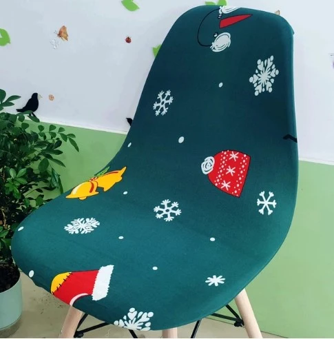 Housse chaise Scandinave Noël Verte
